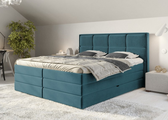 Postel boxspring Samara 210x220 s úložným prostorem - výběr barev