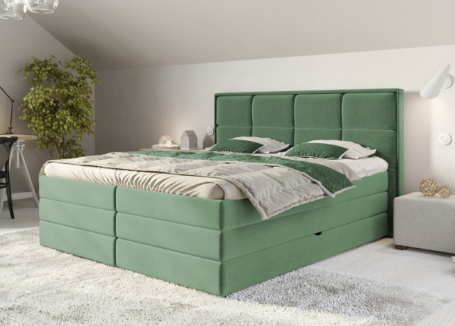 Postel boxspring Samara 240x220 s úložným prostorem - výběr barev