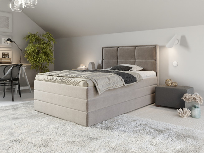 Postel boxspring Samara 140x200 s úložným prostorem - výběr barev