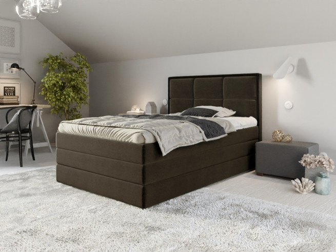 Postel boxspring Samara 140x220 s úložným prostorem - výběr barev