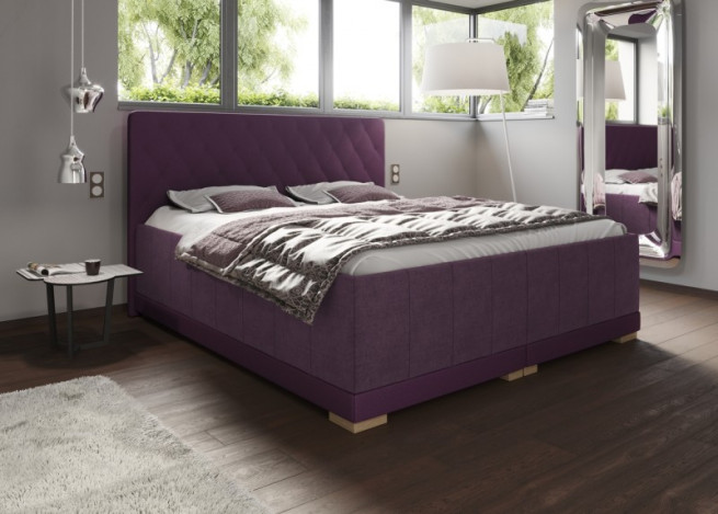 Čalouněná postel Verona 200x200 vysoká 55 cm