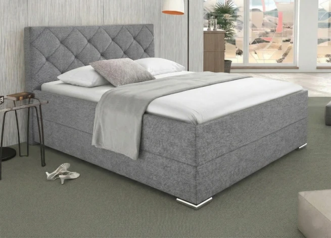 Vysoká postel Atlanta 120x200 cm - světle šedá