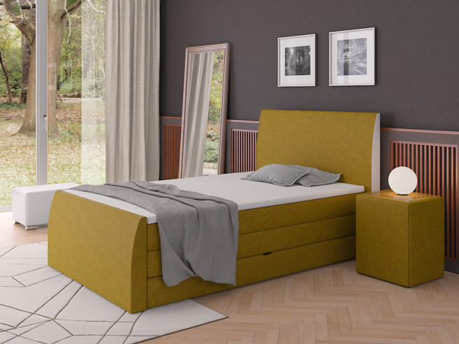 Postel boxspring Preston 130x200 s úložným prostorem - výběr barev