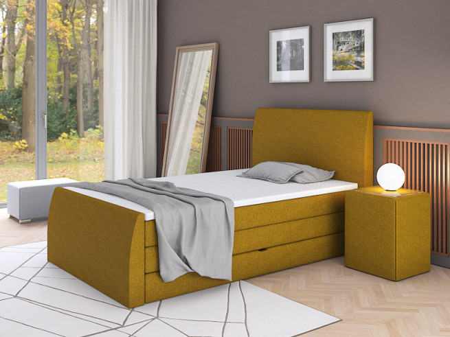 Postel boxspring Preston 140x200 s úložným prostorem - výběr barev