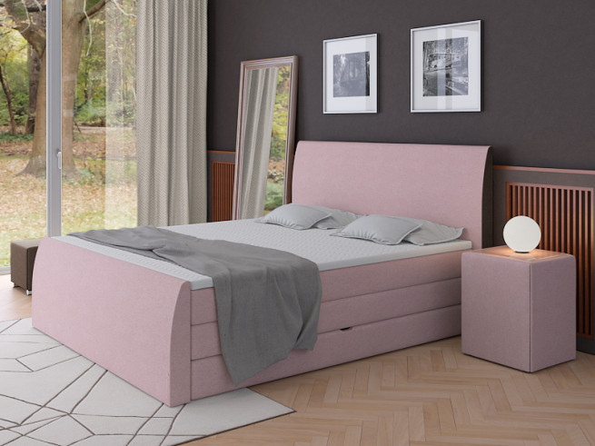 Postel boxspring Preston 240x200 s úložným prostorem - výběr barev