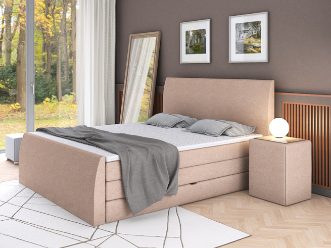 Postel boxspring Preston 170x220 s úložným prostorem - výběr barev