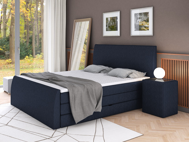 Postel boxspring Preston 210x220 s úložným prostorem - výběr barev