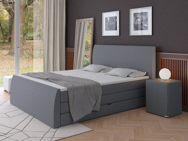 Postel boxspring Preston 200x200 s úložným prostorem - výběr barev