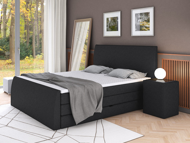 Postel boxspring Preston 260x200 s úložným prostorem - výběr barev