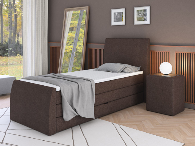 Postel boxspring Preston 90x220 s úložným prostorem - výběr barev