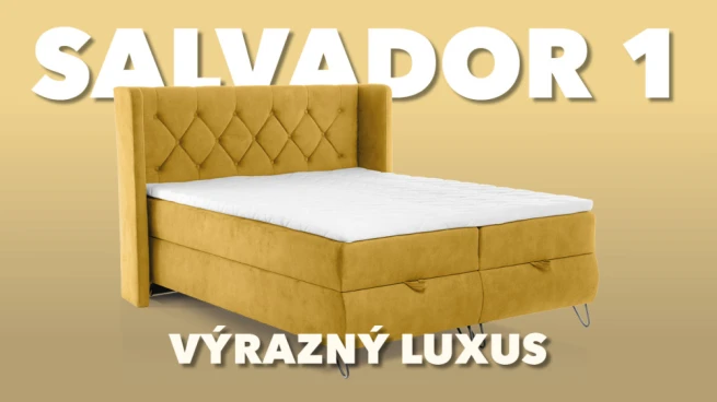 Luxusní čalouněné boxspring postele Salvador