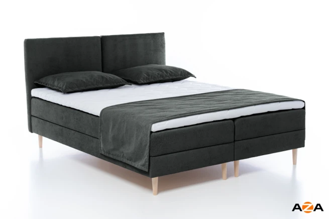 Boxspring postel Tandora 160x200 tmavě šedá s úložným prostorem