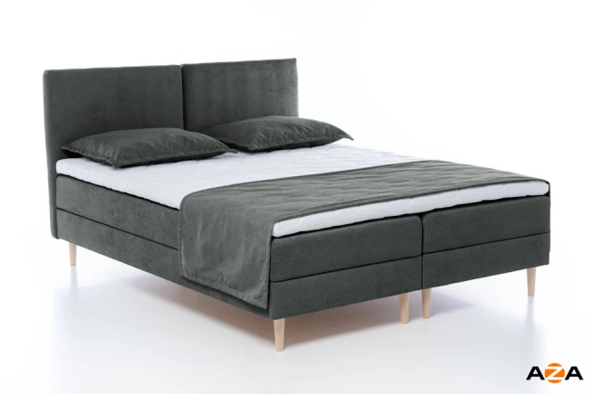 Boxspring postel Tandora 160x200 šedá s úložným prostorem