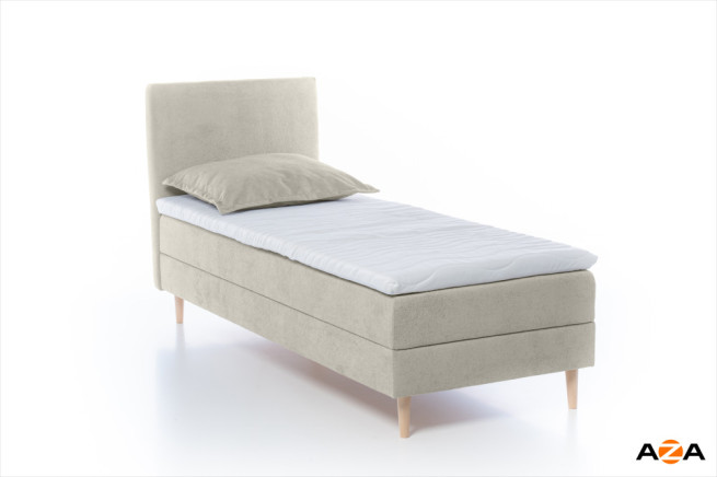 Boxspring postel Tandora 80x200 krémová s úložným prostorem