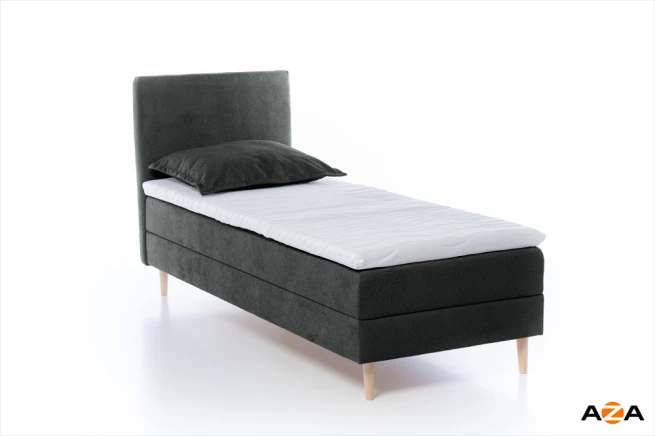 Boxspring postel Tandora 80x200 tmavě šedá s úložným prostorem