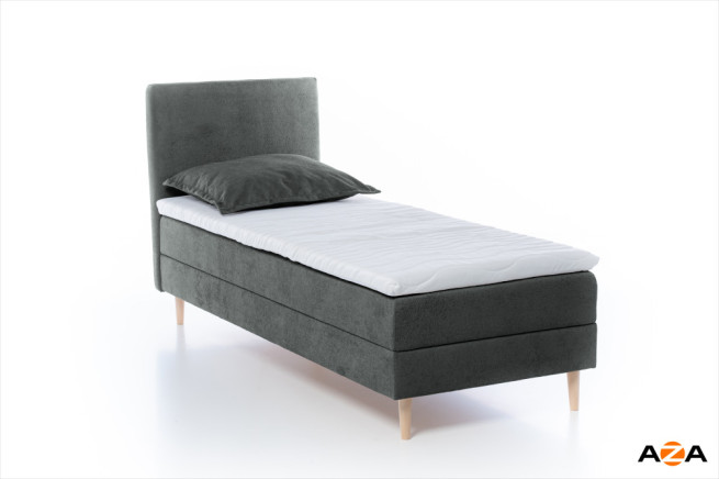 Boxspring postel Tandora 80x200 šedá s úložným prostorem
