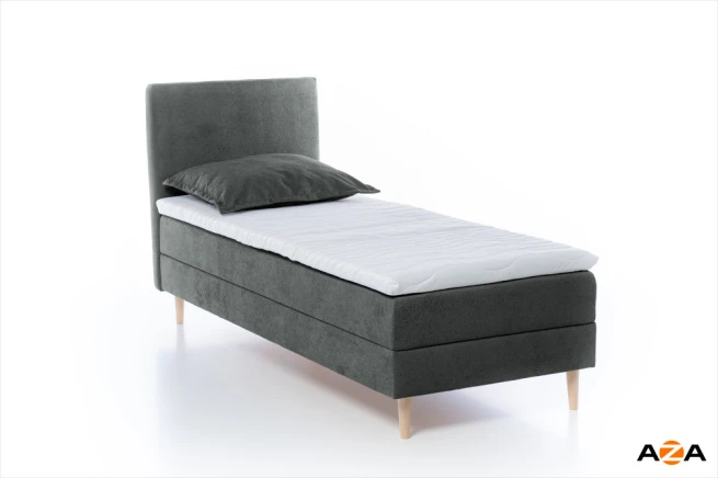 Boxspring postel Tandora 80x200 šedá s úložným prostorem