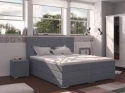 Postel boxspring Texas 200x220 s úložným prostorem - šedá