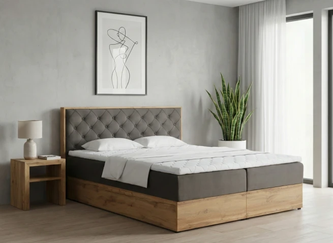 Postel boxspring Vegas 150x200 cm s úložným prostorem