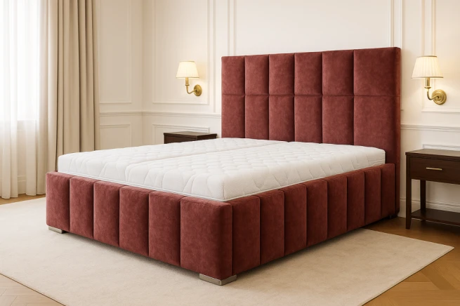 Vysoká čalouněná postel Vanesa 62 cm