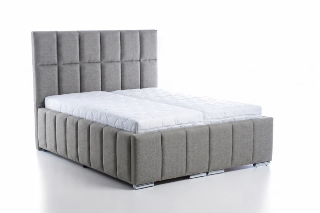 Čalouněná postel Vanesa 160x220 cm vysoká 72 cm - světlešedá