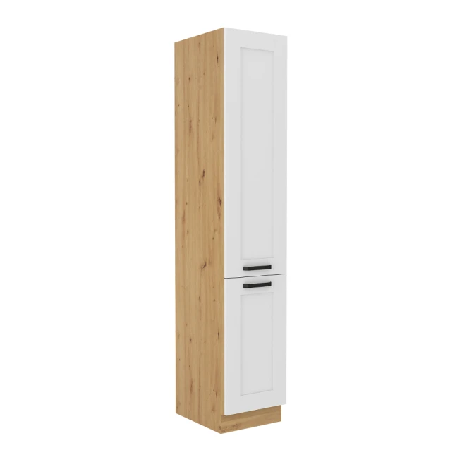 Vysoká skříňka, bílá / dub artisan, LULA 40 DK-210 2F