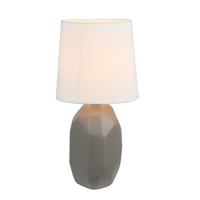 Keramická stolní lampa, šedohnědá taupe, QENNY TYP 3