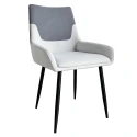 Jídelní židle, tmavě šedá/světle šedá/černá, ADRINA