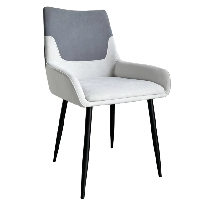 Jídelní židle, tmavě šedá/světle šedá/černá, ADRINA