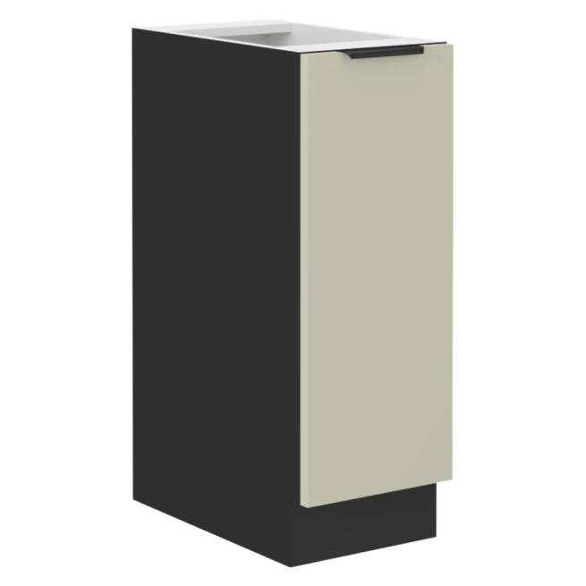 Spodní skříňka s výsuvným košem, cashmere / černá, ARAKA 30 D CARGO BB