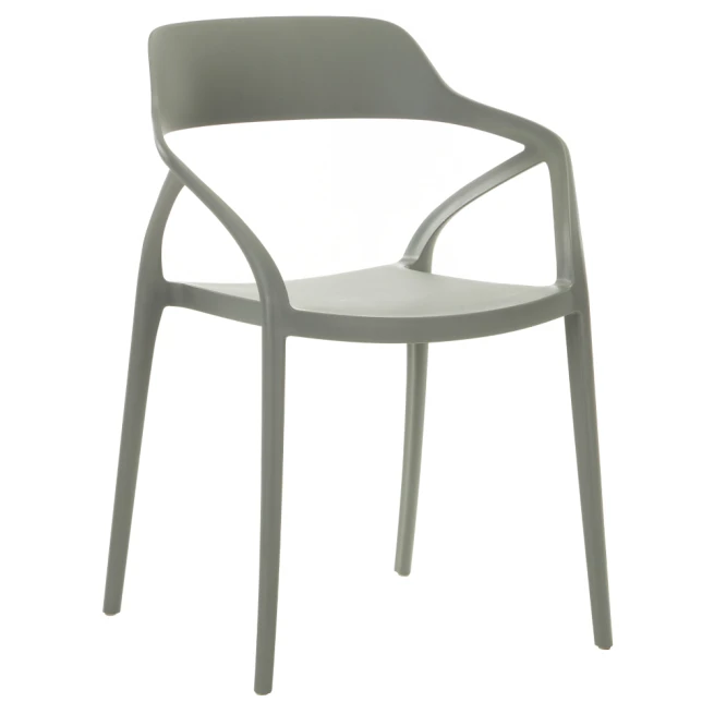 Stohovatelná židle, šedá, ALFIO