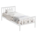 Postel s roštem, bílá, 90x200, ANATRA