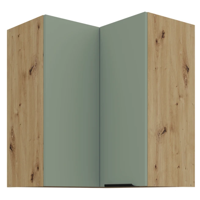 Horní rohová skříňka, aquamarine/dub artisan, ARSANY 60x60…
