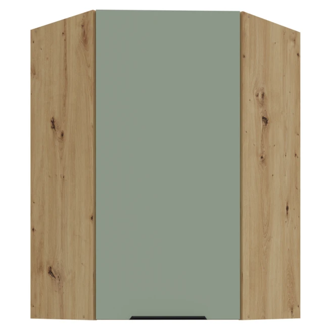Horní rohová skříňka, aquamarine/dub artisan, ARSANY 60x60…