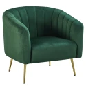 Designové křeslo, tmavě zelená Velvet látka/gold&hellip;