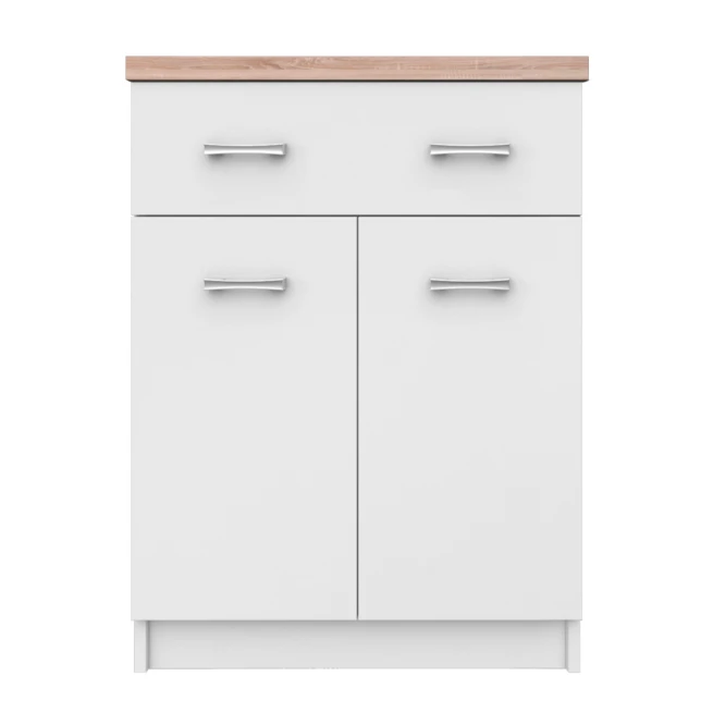 Komoda 2D1S/60, bílá/dub sonoma, TOPTY TYP 41