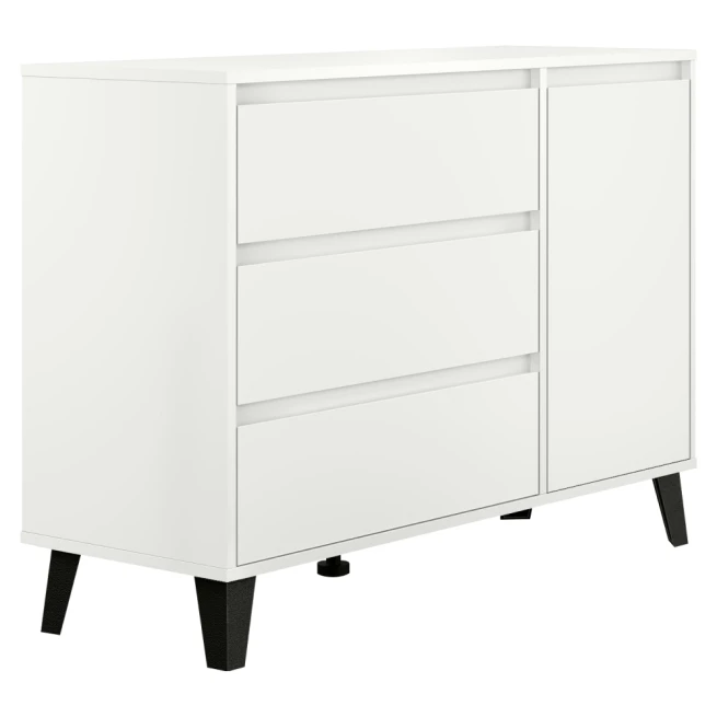 Komoda, bílá, BOGAN NEW 1D3S