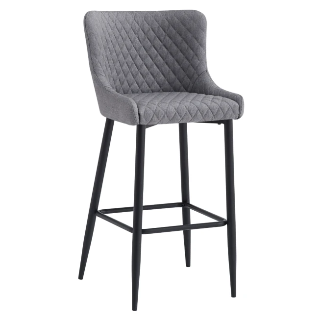 Barová židle, šedá/černá, CEZARIA