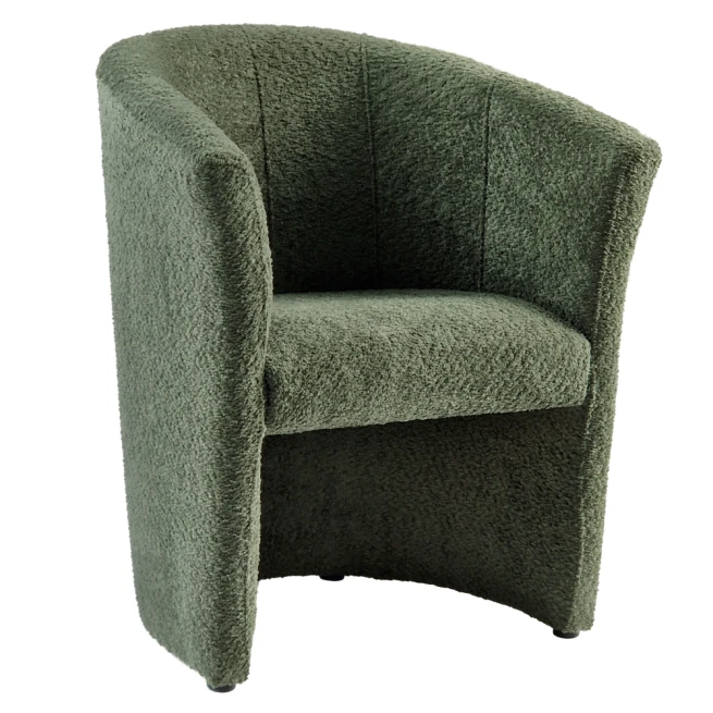 Klubové křeslo, zelená látka Coral, CUBA