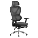 Kancelářské křeslo, černá/chrom, DEMOS