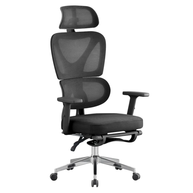 Kancelářské křeslo, černá/chrom, DEMOS