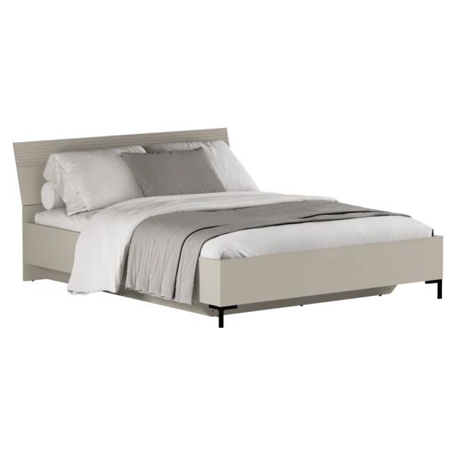 Manželská postel, 160x200, šedohnědá Taupe, DOMCA