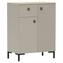 Komoda, šedohnědá Taupe/dub silverjack, DOMCA 2D1S