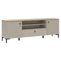 TV stolek, šedohnědá Taupe/dub silverjack, DOMCA 2D1S