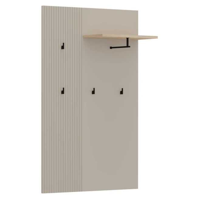 Věšákový panel 85, šedohnědá Taupe/dub silverjack, DOMCA