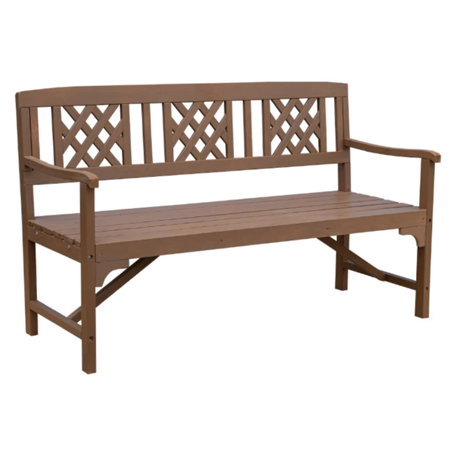 Dřevěná zahradní lavička, hnědá, ENELA