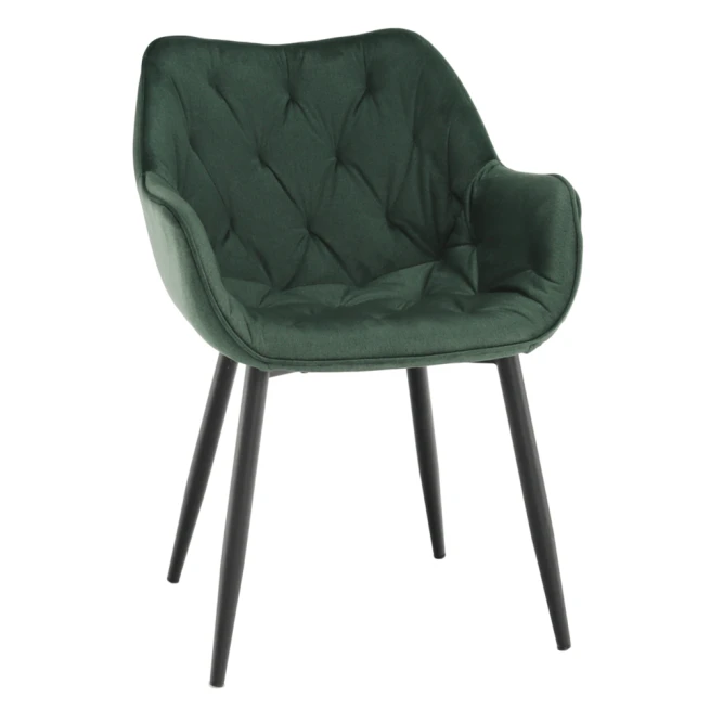 Designové křeslo, zelená Velvet látka, FEDRIS