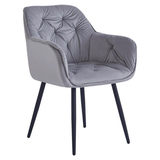 Designové křeslo, světlešedá Velvet látka, FEDRIS 2 NEW
