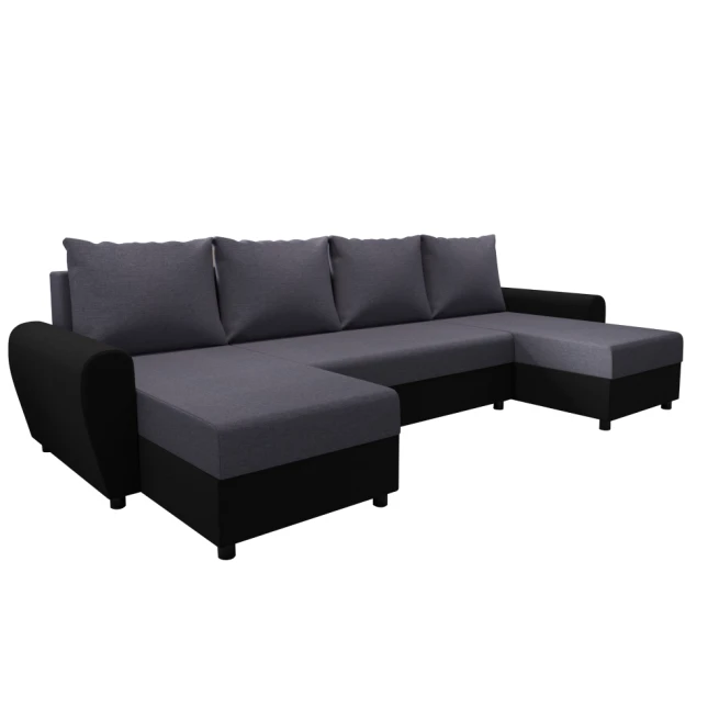 Univerzální sedací souprava, šedá/černá, DAKAR NEW U