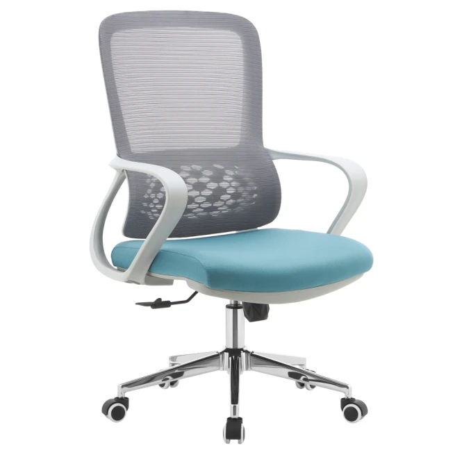 Kancelářské křeslo, šedá/modrá, FOSTER TYP 2
